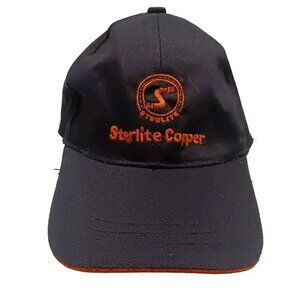 Sterlite Copper Black Orange Embroidered Hat Strapback Vedanta